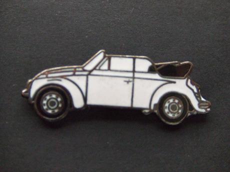 Volkswagen Kever Cabriolet wit zwarte kap